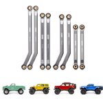 Injora 8PCS Aluminum High Clearance 4 Links Set for SCX24 C10 JLU Bronc