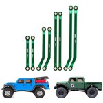 Injora 8PCS Aluminum High Clearance 4 Links Kit for Axial SCX24 Gladiat