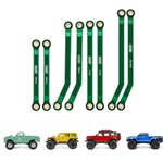 Injora 8PCS Aluminum High Clearance 4 Links Set for SCX24 C10 JLU Bronc