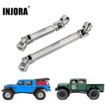 Injora Stainless Steel Drive Shafts with D Shaped Hole for SCX24 Gladia