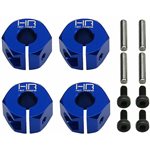 Aluminum 12mm Hex Set, 1/10 Traxxas Mini Maxx, Blue