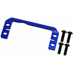 Hot Racing Aluminum Servo Brace Bracket, 1/10 Traxxas Mini Maxx, Blue