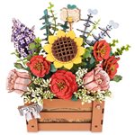 ROKR Wooden Flower Box - Wood Bloom Craft