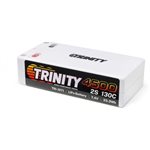 Trinity 7.4V 4500mAh 2S 130C Shorty LiPo Battery: 5mm Bullets