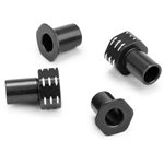 Rc10b7 Aluminum Caster Hat Bushings, 0 And 3Mm, 4Pc, Black, Fits