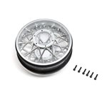 Rear Wheel Set, Satin Chrome: PM-SM