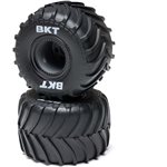 MT Tires, Black Beadlock, Premounted (2): Mini LMT