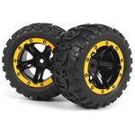 Slyder Mt Wheels/Tires Assembled (Black/Yellow)