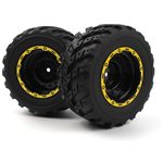 Smyter Mt Wheels/Tires Assembled (Yellow/2Pcs)