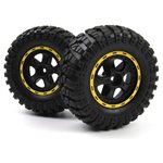 Smyter Desert Wheels/Tires Assembled (Yellow/2Pcs)