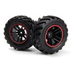 Spryte Wheels/Tires Assembled (Black/Red)
