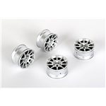 10 Spoke Wheel +4Mm (Silver), For Lmx