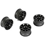 10 Spoke Wheel +4Mm (Black), For Lmx