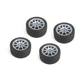 Rally Tires+Wheels 10 Spoke Gray +1Mm (4Pcs), Fits Lmx