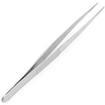 4 1/2" Straight Tweezers, Stainless Steel