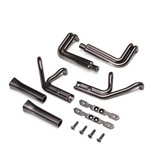 Losi Header Set, Black Chrome: 22S Sprint