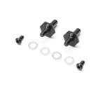 Front Axle Set, Aluminum, Black, 12mm: 22S Sprint