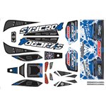 Body Decal Sheet, Syncro 4, Pre-Cut, Blue, 1 Pc
