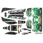 Body Decal Sheet, Syncro 4, Pre-Cut, Green, 1 Pc