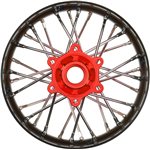 1/4 Pro-Spec Aluminum V2 Bead Rear Wheel Black/Red (1): Promoto-