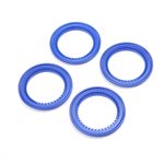 Snap-in Beadlock Rings, Blue (4): LMT 2.0
