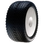 1/8 XTT TruggyTire,Bl,Mntd,w/ Wht Whl,0 0ffset (2)