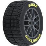 Goodyear Eagle Dirt Tire F/R MTD Grey for Losi NASCAR Racecar (4