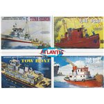 Atlantis Model Company Grab And Go Waterfront Ship Assortment, 6 Of Each, 24 Kits
