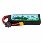 7.4V 350mAh 2S 30C LiPo Battery: JST