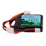Gens Ace 7.4V 350mAh 2S 30C LiPo Battery: JST