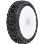 Proline 1/24 Electron 2.0 Buggy F/R Tires Mounted 7mm White (4): Micro-B