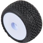 Proline 1/28 Electron 2.0 T F/R Tires Mounted 7mm White (4): Micro-T