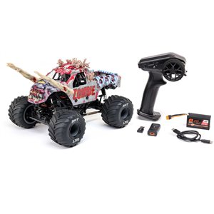 Losi 1/18 Mini LMT Zombie 2S 4X4 RTR Brushed Monster Truck (Battery &
