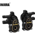 Injora Black Brass Steering Knuckles Set for  TRX4M +5mm Diamond Portal