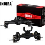 Injora +5mm Diamond Portal Axles with Brass Steering Knuckles & Cov