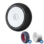 1/8 Impact SLW Off-Road Tires Racer Bundle, White Wheels: Buggy