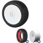 1/8 Diamante SSLW Off-Road Tires Racer Bundle, White Wheels: Bug