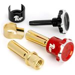 Lockdown Adjustable Bullet Plugs - 4Mm - Red/Black