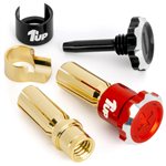 Lockdown Adjustable Bullet Plugs - 5Mm - Red/Black