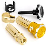 Lockdown Adjustable Bullet Plugs - 5Mm - Gold/Black