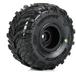 Dreadnaught Mounted Black Wheel F/R (4) for ARRMA GORGON/QUAKE G