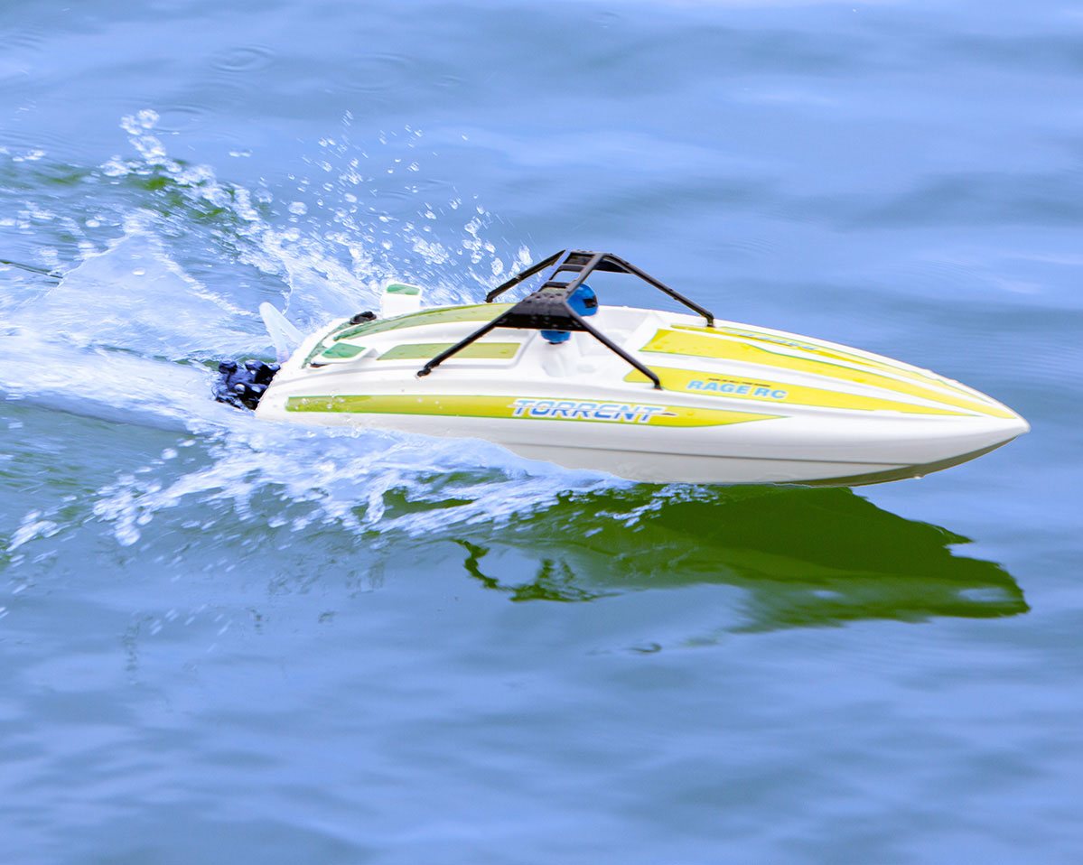 Rage RC Torrent 450Bl Rtr Jet Boat, Green