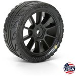 1/14 Vector Tire MTD 7mm Black Velocity Wheel (4): ARRMA TYPHON