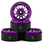 Treal Hobby Type L 1.9 V-Spoke Beadlock Wheels (Purple) (4)