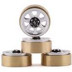 Samix Samix SCX24 Aluminum & Brass 1.0" Beadlock Wheel Set w/Scale Hub