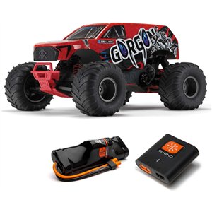 ARRMA GORGON 2wd MT 1/10 RTR Smart 3300 7C S120 USB Red - 2024