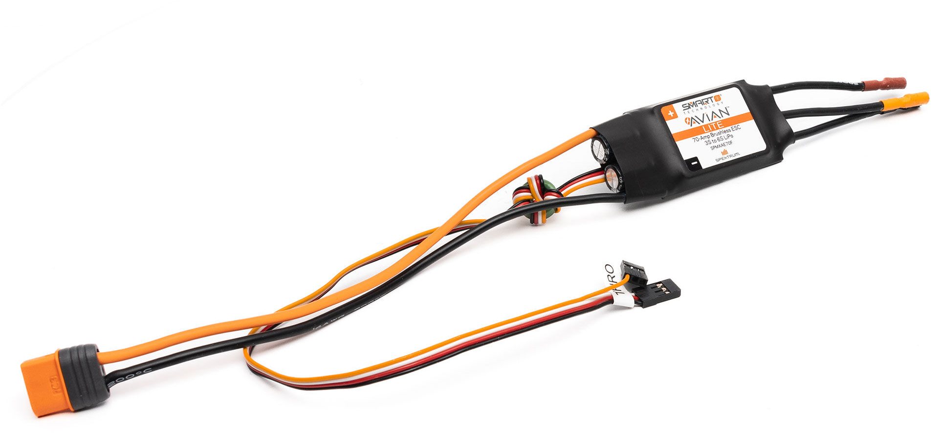 Spektrum Avian 70-Amp Smart Lite Brushless ESC, 3S-6S: IC3 Ver. F