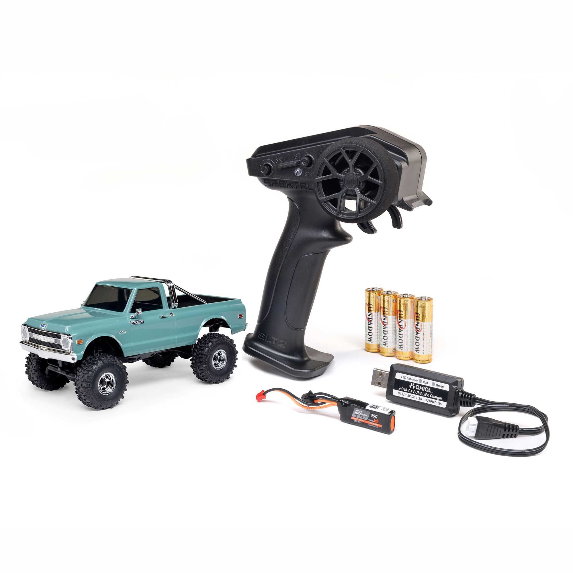 Axial 1/30 SCX30 Chevrolet K10 4X4 RTR Brushed Rock Crawler (Battery &