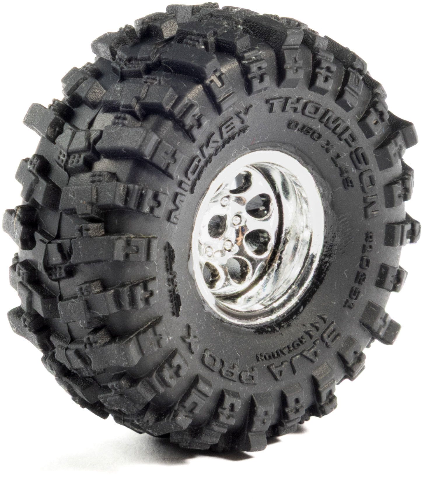 Proline 1/30 Baja Pro X Front/Rear Mounted Chrome Beast Tires (4): Axial