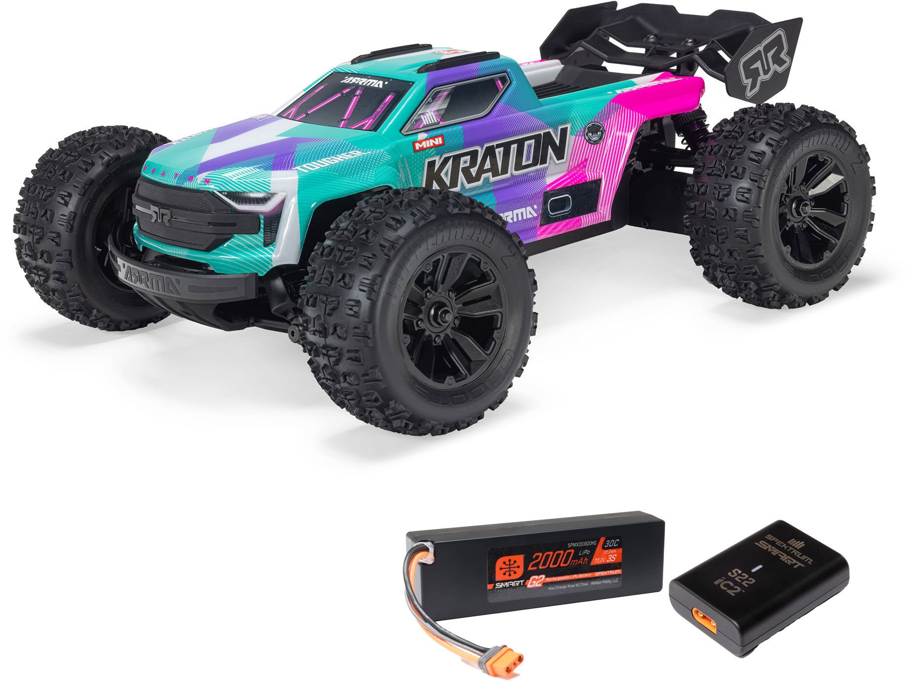 ARRMA 1/16 MINI KRATON 3S DSC 4X4 RTR Brushless Speed Truck (Battery &